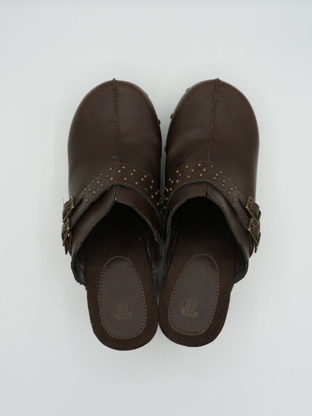 Route 66 Women's Camden Brown Studded Chunky Clogs Mules Size 8.5 - Picture 8 of 12